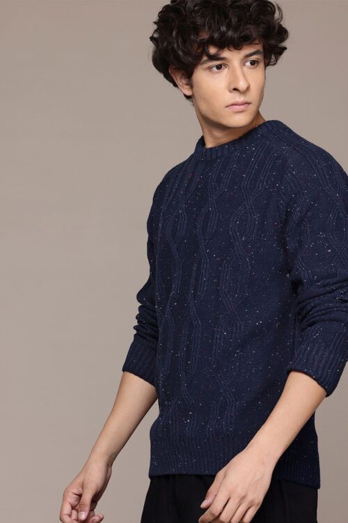 The Lifestyle Co. Speckled Cable Knit Pullover