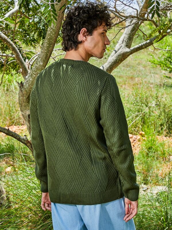 Men Cable Knit Pullover Sweaters - Image 2