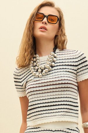 Crochet Stripes Top
