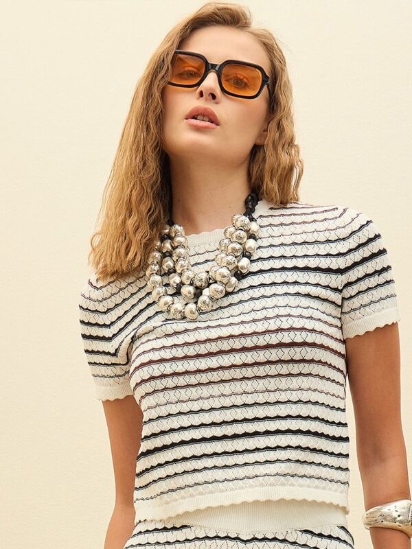 Crochet Stripes Top