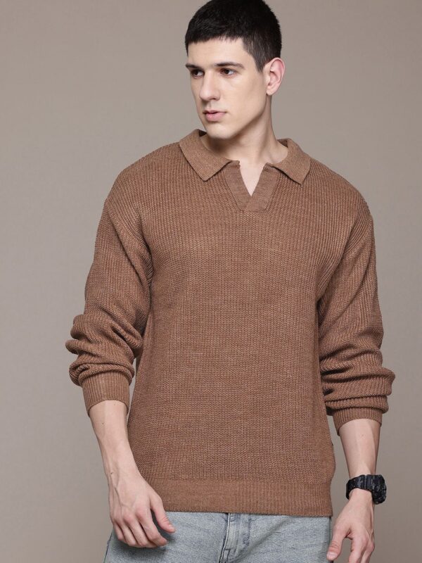 The Lifestyle Co. Polo Collar Ribbed Sweaters - Image 3