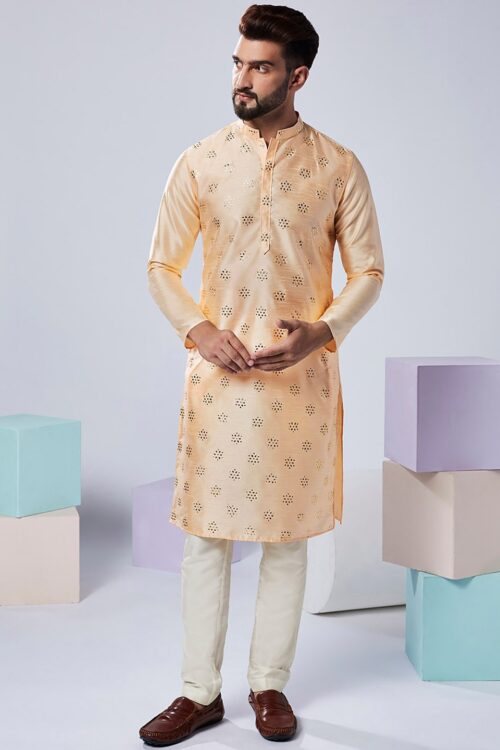 Ethnic Motifs Embellished Regular Kurta with Pyjama