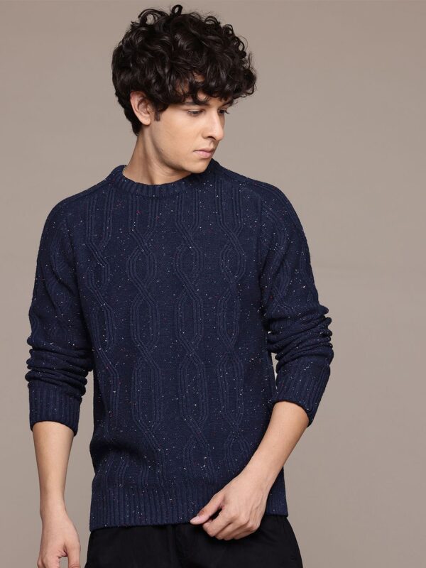 The Lifestyle Co. Speckled Cable Knit Pullover - Image 3