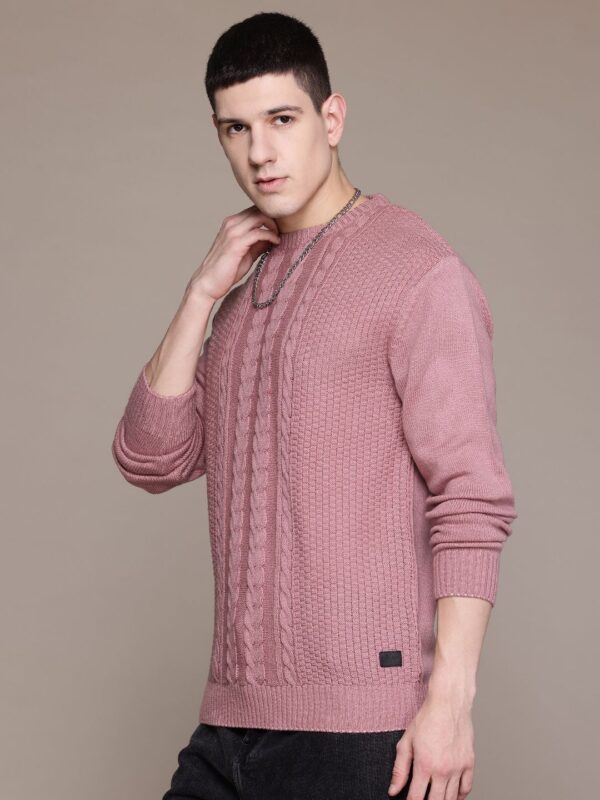 Men Cable Knit Pullover - Image 3