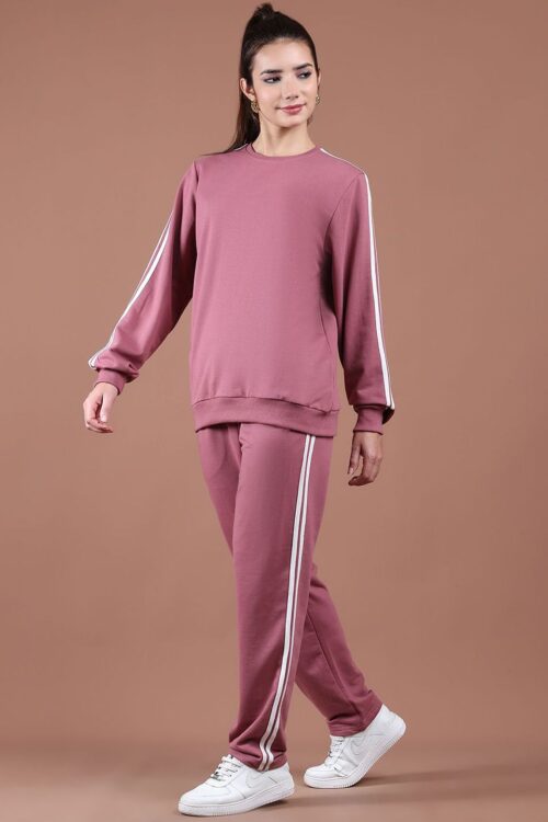 Women Cotton Mid Rise Tracksuit