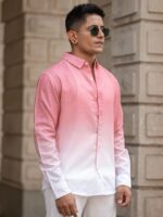 Powerlook Men Spread Collar Solid Cotton Casual Shirt