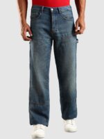 Men Relaxed Fit Mid-Rise Light Fade Cotton Jeans