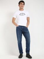 Men Relaxed Fit Low Distress Light Fade Jeans - Image 3