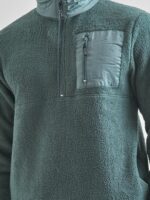 HIGHLANDER Green Mock Collar Pullover Sweatshirt - Image 2