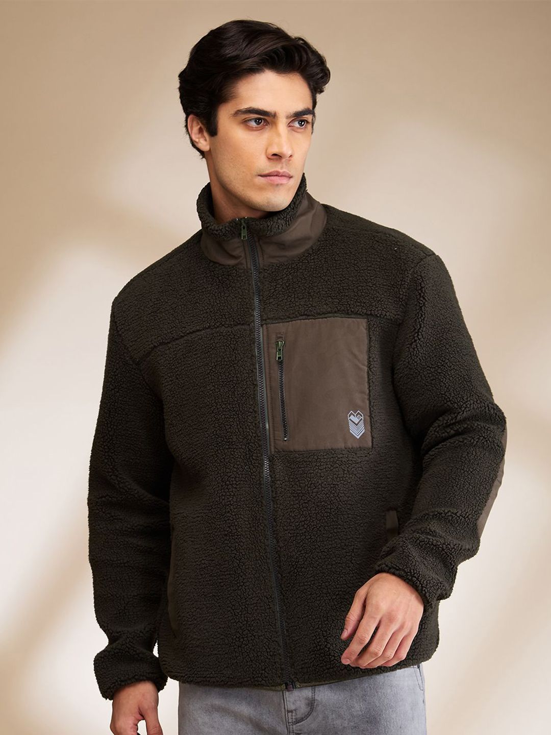 tmZ170p5_ac6b5de5a10e4085b5b9f6210e5ce913.jpg Being Human Men Solid High Neck Sweatshirt - Image 1