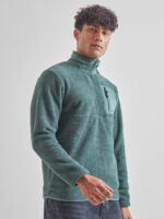 HIGHLANDER Green Mock Collar Pullover Sweatshirt - Image 3